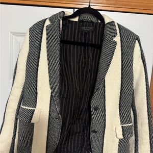 rag & bone Cream and Black Striped Blazer